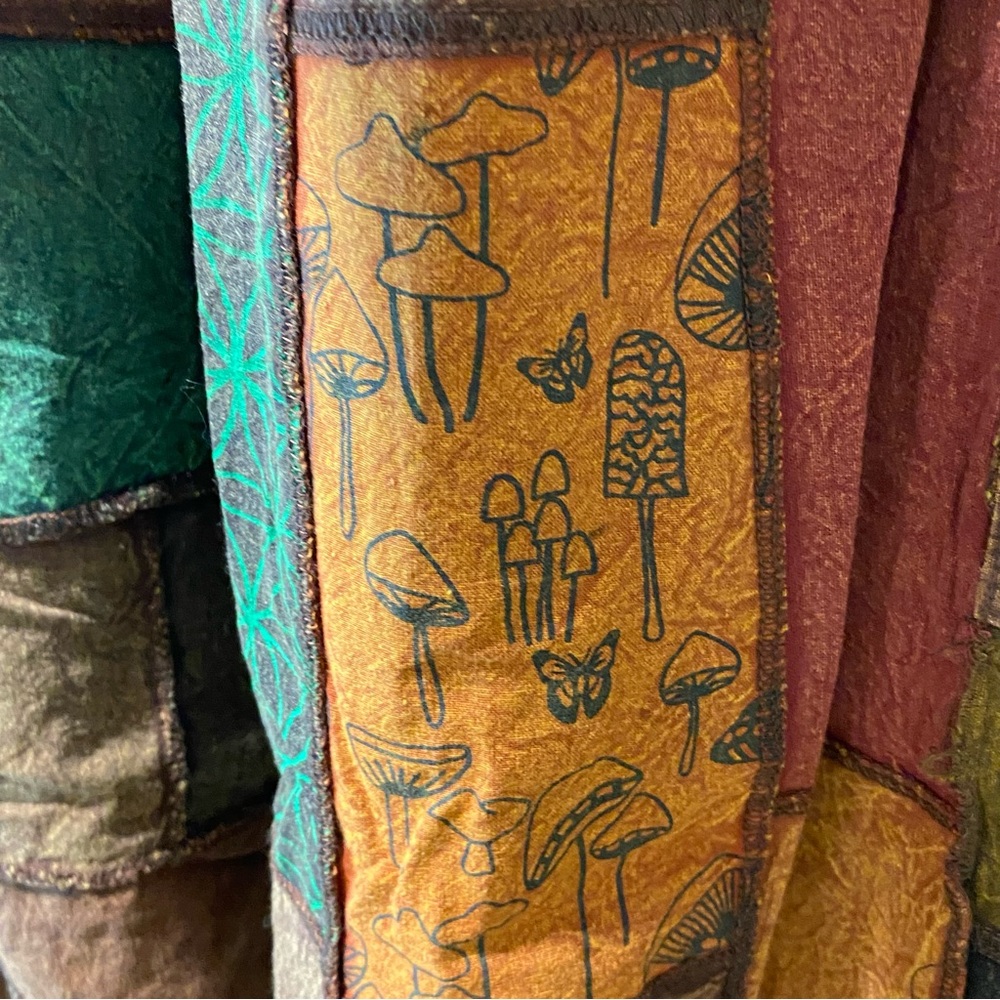 Patchwork Multicolor Boho Dtop Crotch Pants hippi… - image 9